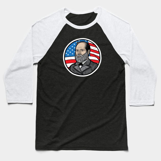 James A. Garfield Baseball T-Shirt by Baddest Shirt Co.